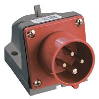 Вилка кабельная накладная IEK КНР ССИ-514 16А 3Р+РЕ 400В IР44 красный картинка 